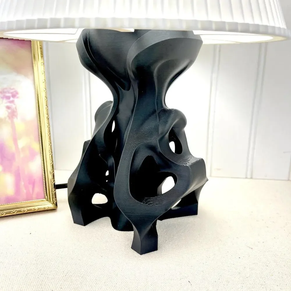 Organic Base Table Lamp, Flutter Table Lamp, Structural Desk Lamp and Shade